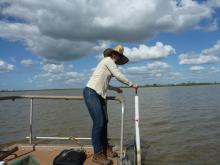 Deploying high frequency logger into coastal wetland