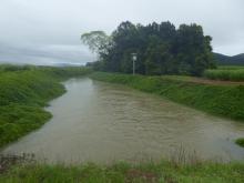 Elevated real-time water quality monitoring tower in the Babinda drainage scheme area