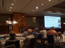 Peter Thorburn from CSIRO presenting at CaneGrower's 'innovative nitrogen forum'.