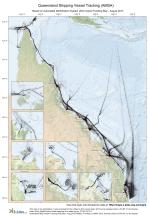 Map of ship tracking in Queesnland (2013)