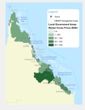 Median House Prices by LGA 2012 (ABS data)