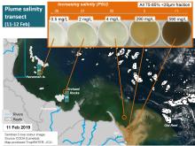 Suspended sediment across Burdekin plume transect 2019