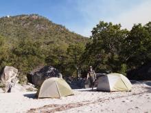 Camp site in a remote area