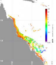 We can now use satellite data to estimate how much light reaches benthic habitats in the Great Barrier Reef