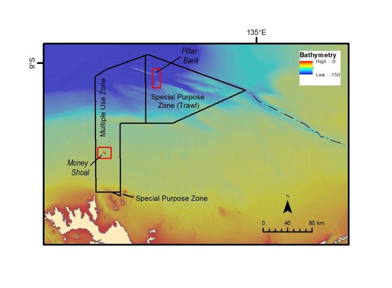 NESP D3 study areas in Arafura Marine Park, Australia