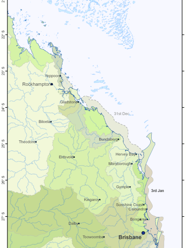 QLD Flood Plumes 2011-01-03