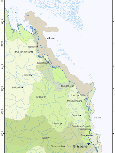 QLD Flood Plumes 2011-01-04
