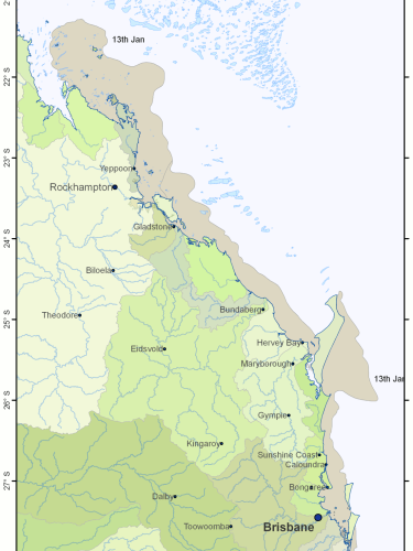 QLD Flood Plumes 2011-01-13