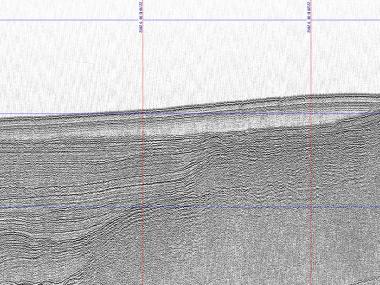 A sub-bottom profile from the Oceanic Shoals Marine Park
