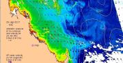 MODIS chlorophyll and ocean currents in southern GBR