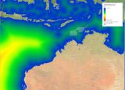 Relative distance to shore of the Oceanic Shoals CMR