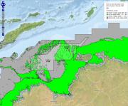 Dusky whaler shark home range map