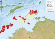 Seismic surveys within the Oceanic Shoals CMR, 1976-2010