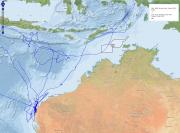 Migration patterns of whalesharks from 2005-2008 and the Oceanic Shoals CMR