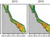Figure 83: Spatio-temporal patterns in eReefs fsMAMP Water Quality index grades (Uniform grade typeconversion applied).