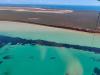Shark Bay coastal waters from aerial perspective