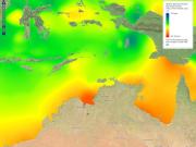 How does ocean surface salinity vary across the Oceanic Shoals CMR?