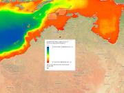 Average turbidity within and beyond the Oceanic Shoals CMR