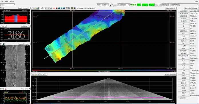 Multibeam sound map