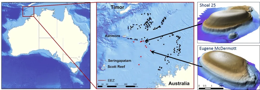 North west oceanic shoals map